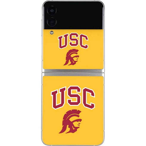 University of Southern California USC Trojans Yellow Galaxy Z Flip3 5G Skin